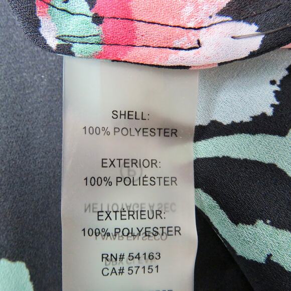 Calvin Klein Floral Button Down Blouse Chic Professional Collared Colorful Small - Picture 7 of 7